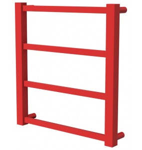 Сушарка для рушників Quatro 4 червона RAL3020 драбинка 450x430, red