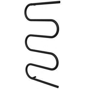 Чорна сушка для рушників Змійка 5 RAL9005 945x500, black