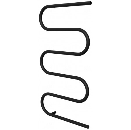 Чорна сушка для рушників Змійка 5 RAL9005 945x500, black