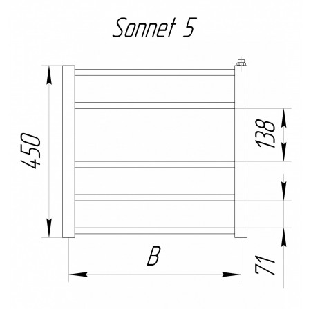 Сушарка для рушників Sonnet 5 450x480