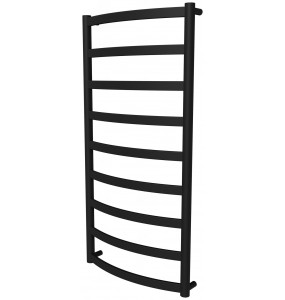 Рушникосушка Maxima 9 чорна RAL9005 драбинка 950x482, black