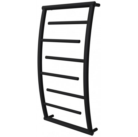 Чорна рушникосушилка Atlantica 6 RAL9005 драбинка 750x432, black