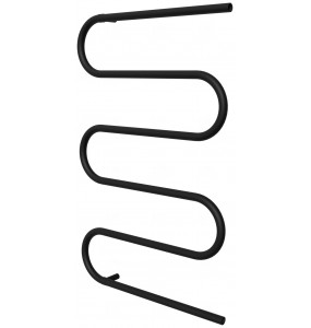 Чорна сушарка для рушників Змійка 5 RAL9005 945x600, black