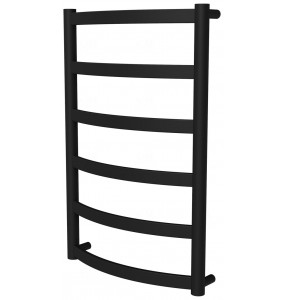 Чорна сушка для рушників Maxima 6 RAL9005 драбинка 650x432, black