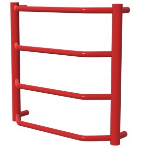 Сушарка для рушників Standart 4 червона RAL3020 драбинка 450x482, red