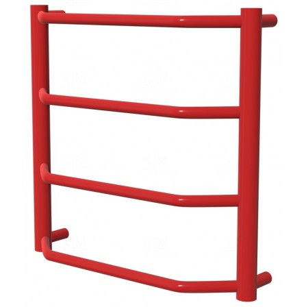 Сушарка для рушників Standart 4 червона RAL3020 драбинка 450x482, red