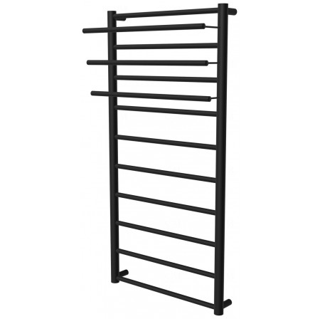 Чорна рушникосушка Elegant 10 RAL9005 драбинка 1050x482, black