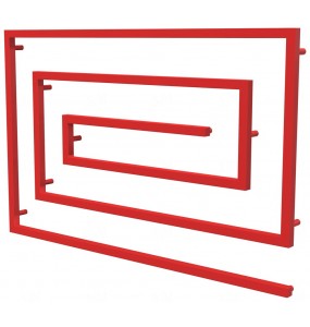 Рушникосушка Cyclone 11 червона RAL3020 змійка 830x1300, red