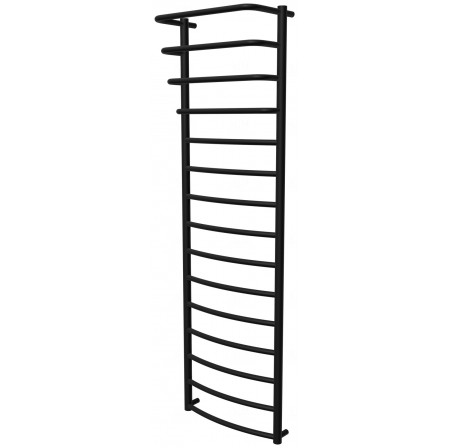Чорна рушникосушка Grosse 15 RAL9005 драбинка 1550x482, black