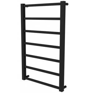 Рушникосушка Quatro 7 чорна RAL9005 драбинка 750x480, black