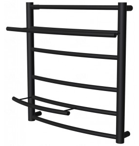 Чорна рушникосушка Safo 6 RAL9005 драбинка 500x482, black