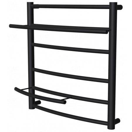 Чорна рушникосушка Safo 6 RAL9005 драбинка 500x482, black