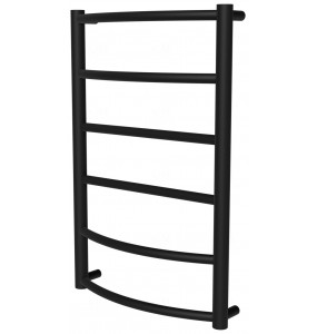Чорна рушникосушка Classic 6 RAL9005 драбинка 650x432, black