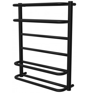 Чорна рушникосушка Comfort 6 RAL9005 драбинка 650x532, black