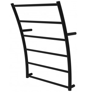 Чорна сушарка для рушників Wave 6 RAL9005 драбинка 640x475, black