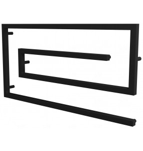 Чорна сушка для рушників Cyclone 7 RAL9005 змійка 510x1000, black