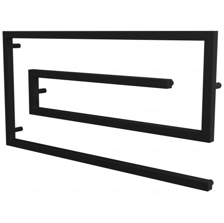 Чорна сушка для рушників Cyclone 7 RAL9005 змійка 510x1000, black