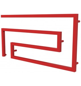 Рушникосушилка Phyton 8 червона RAL3020 змійка 510x1000, red