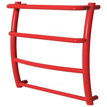 Сушарка для рушників Breeze 4 червона RAL3020 драбинка 450x482, red