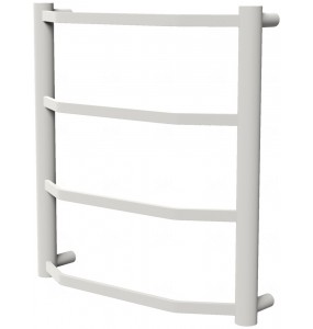 Біла рушникосушка Luxe 4 RAL9016 драбинка 450x432, white