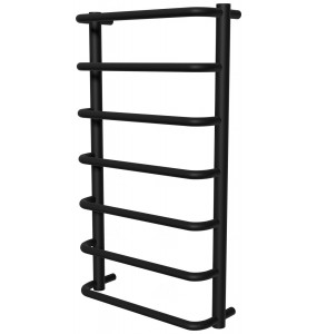 Рушникосушилка Modern 7 чорна RAL9005 драбинка 750x432, black