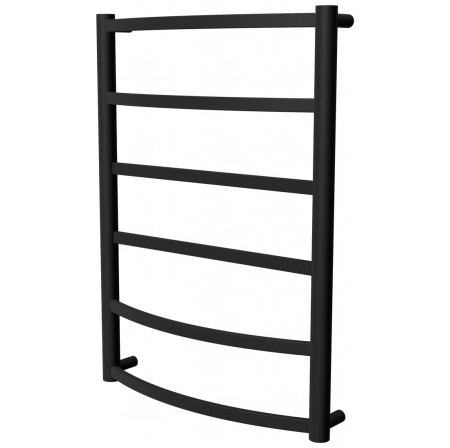 Чорна сушарка для рушників Elite 6 RAL9005 драбинка 650x482, black
