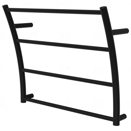 Чорна сушарка для рушників Wave 4 RAL9005 драбинка 440x525, black