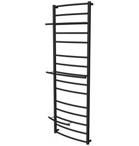 Рушникосушилка Safo 15 чорна RAL9005 драбинка 1400x482, black