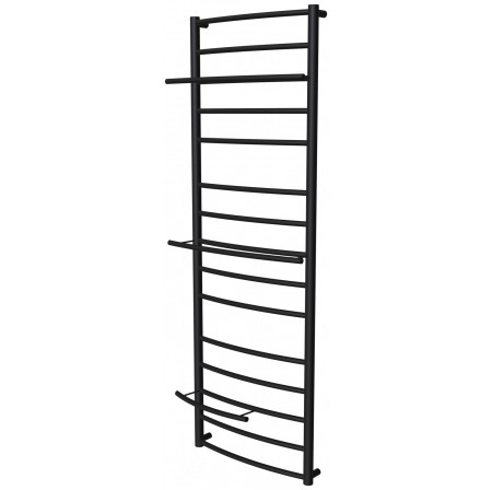 Рушникосушилка Safo 15 чорна RAL9005 драбинка 1400x482, black