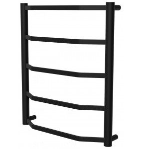 Чорна рушникосушка Luxe 5 RAL9005 драбинка 550x482, black