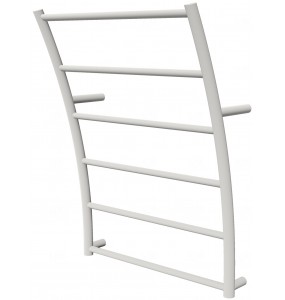Біла рушникосушка Wave 6 RAL9016 драбинка 640x475, white