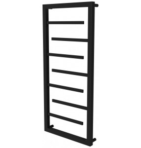 Чорна рушникосушка Prestige 7 RAL9005 драбинка 850x430, black
