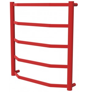Червона рушникосушка Luxe 5 RAL3020 драбинка 550x532, red