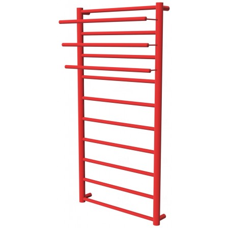Червона рушникосушка Elegant 10 RAL3020 драбинка 1050x482, red