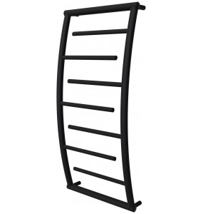 Чорна рушникосушка Atlantica 7 RAL9005 драбинка 850x432, black