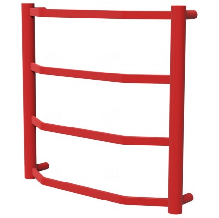 Червона рушникосушилка Luxe 4 RAL3020 драбинка 450x482, red