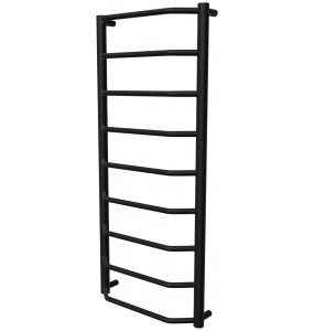 Чорна рушникосушка Standart 9 RAL9005 драбинка 950x432, black