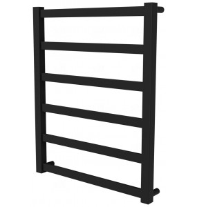 Рушникосушка Extra 6 чорна RAL9005 драбинка 650x530, black