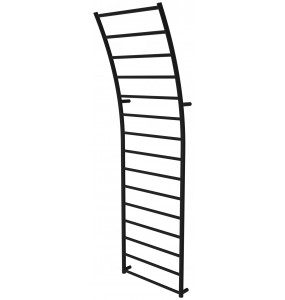Чорна рушникосушка Wave 15 RAL9005 драбинка 1540x475, black