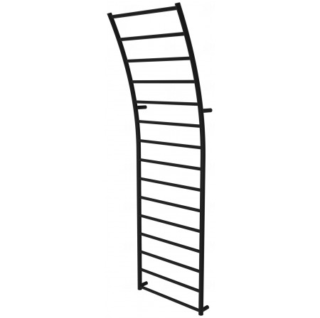 Чорна рушникосушка Wave 15 RAL9005 драбинка 1540x475, black