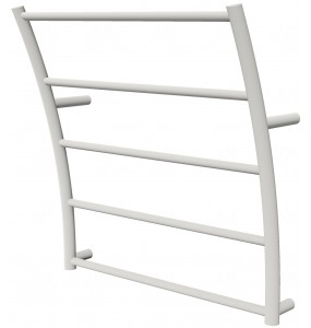 Біла рушникосушка Wave 5 RAL9016 драбинка 540x525, white