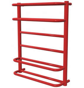 Червона сушка для рушників Comfort 6 RAL3020 драбинка 650x532, red