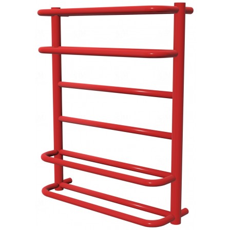 Червона сушка для рушників Comfort 6 RAL3020 драбинка 650x532, red