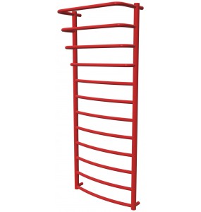 Червона рушникосушка Grosse 12 RAL3020 драбинка 1250x532, red