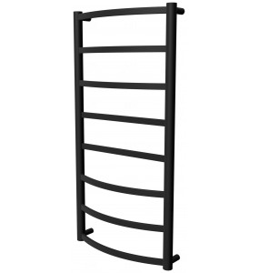 Чорна сушарка для рушників Elite 8 RAL9005 драбинка 850x432, black