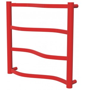 Сушарка для рушників Lagoon 4 червона RAL3020 драбинка 450x482, red