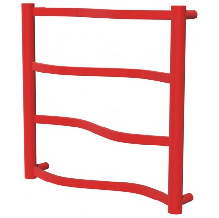 Сушарка для рушників Lagoon 4 червона RAL3020 драбинка 450x482, red