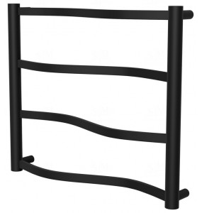 Рушникосушка Lagoon 4 чорна RAL9005 драбинка 450x532, black
