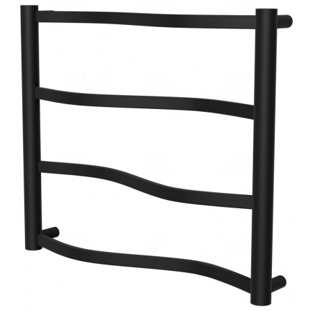 Рушникосушка Lagoon 4 чорна RAL9005 драбинка 450x532, black
