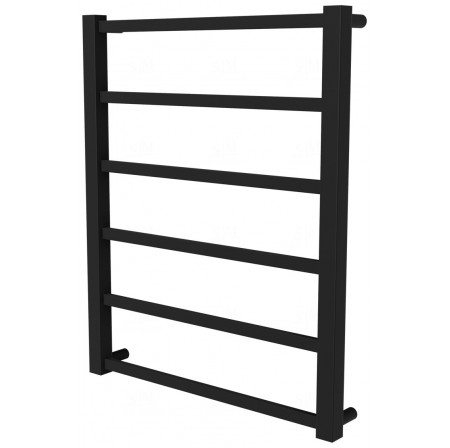 Сушарка для рушників Quatro 6 чорна RAL9005 драбинка 650x530, black
